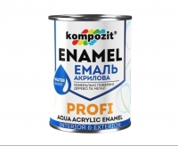 Емаль акрилова PROFI Kompozit для дерева, металу та мінеральних поверхонь 0.7 л білий глянц