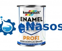 Емаль акрилова PROFI Kompozit для дерева, металу та мінеральних поверхонь 0.7 л білий шовк-мат