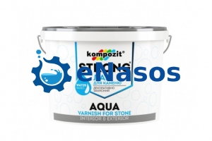 Лак для каменю STRONG AQUA Kompozit – водно-дисперсійний акриловий лак з ефектом «мокрого каменю» 0.75 л прозорий
