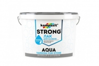 Лак для каменю STRONG AQUA Kompozit – водно-дисперсійний акриловий лак з ефектом «мокрого каменю» 2.5 л прозорий