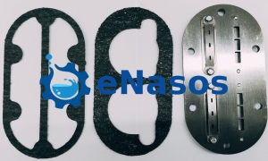 Плита с клапанами + 2 прокладки (быстрая замена клапанов)