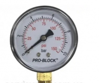 Манометр для насосної станції, водяного насосу MR 10 бар,атм, (нижнє підключення)