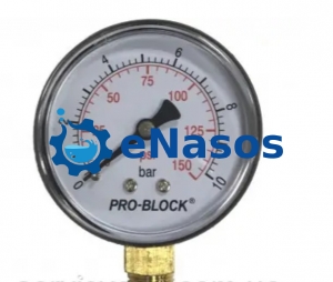 Манометр для насосної станції, водяного насосу MR 10 10 бар,атм, (нижнє підключення)