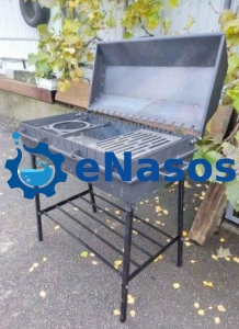 Професійний мангал-барбекю на 13 шампурів з кришкою 700х350х160, товщина металу 3мм